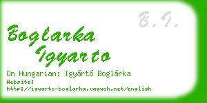 boglarka igyarto business card